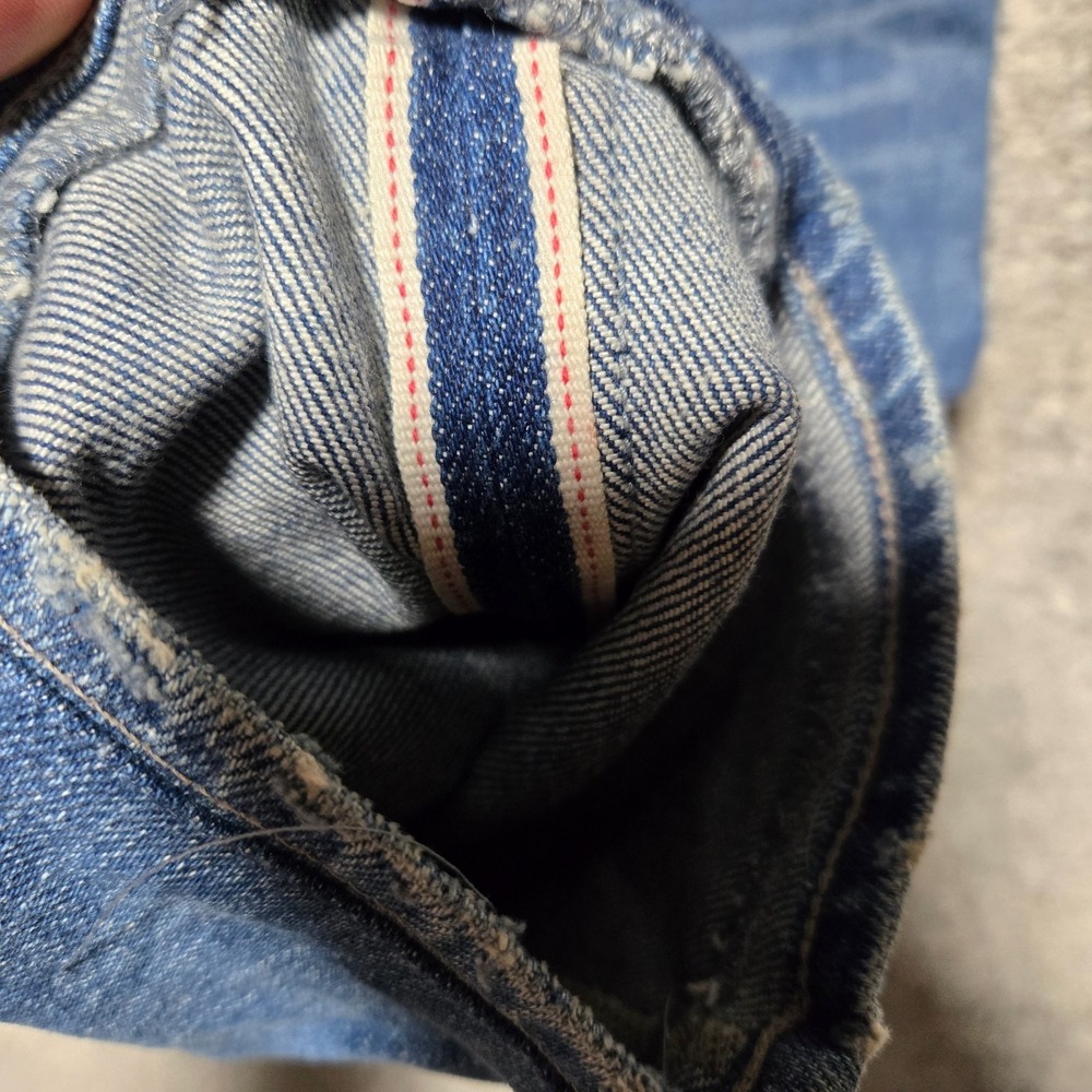 S.M.N. Denim The Hunter slim Jeans Redline Selvedge Mens 36x30 (36x29) USA MADE - Picture 3 of 11